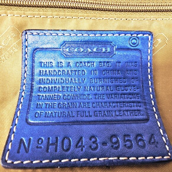 COACH 9564 Blue Leather Legacy Demi Hobo Shoulder Bag Convertible Strap Vintage - Picture 15 of 16